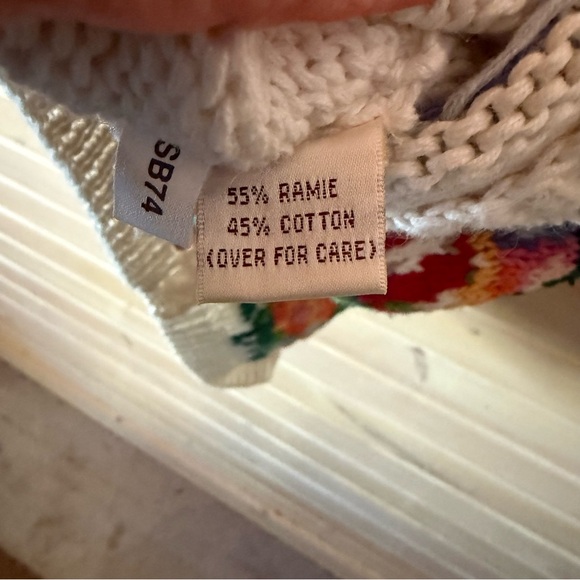 Vintage 1995 Susan Bristol Bunny Duck Cottagecore Knit Cardigan M/L - Picture 6 of 6
